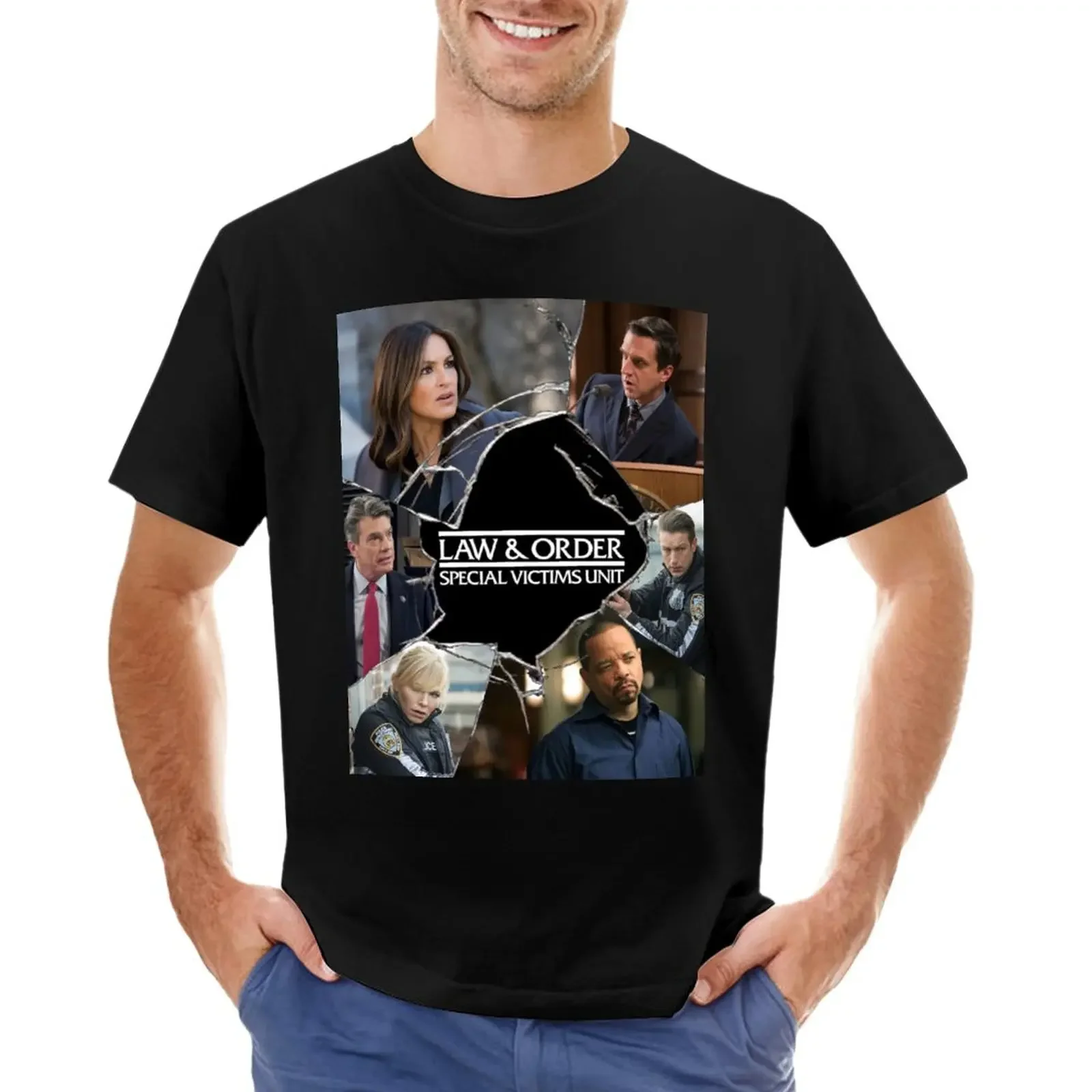 Law and Order: SVU Crack Poster T-Shirt shirts graphic tees Blouse tops mens clothing