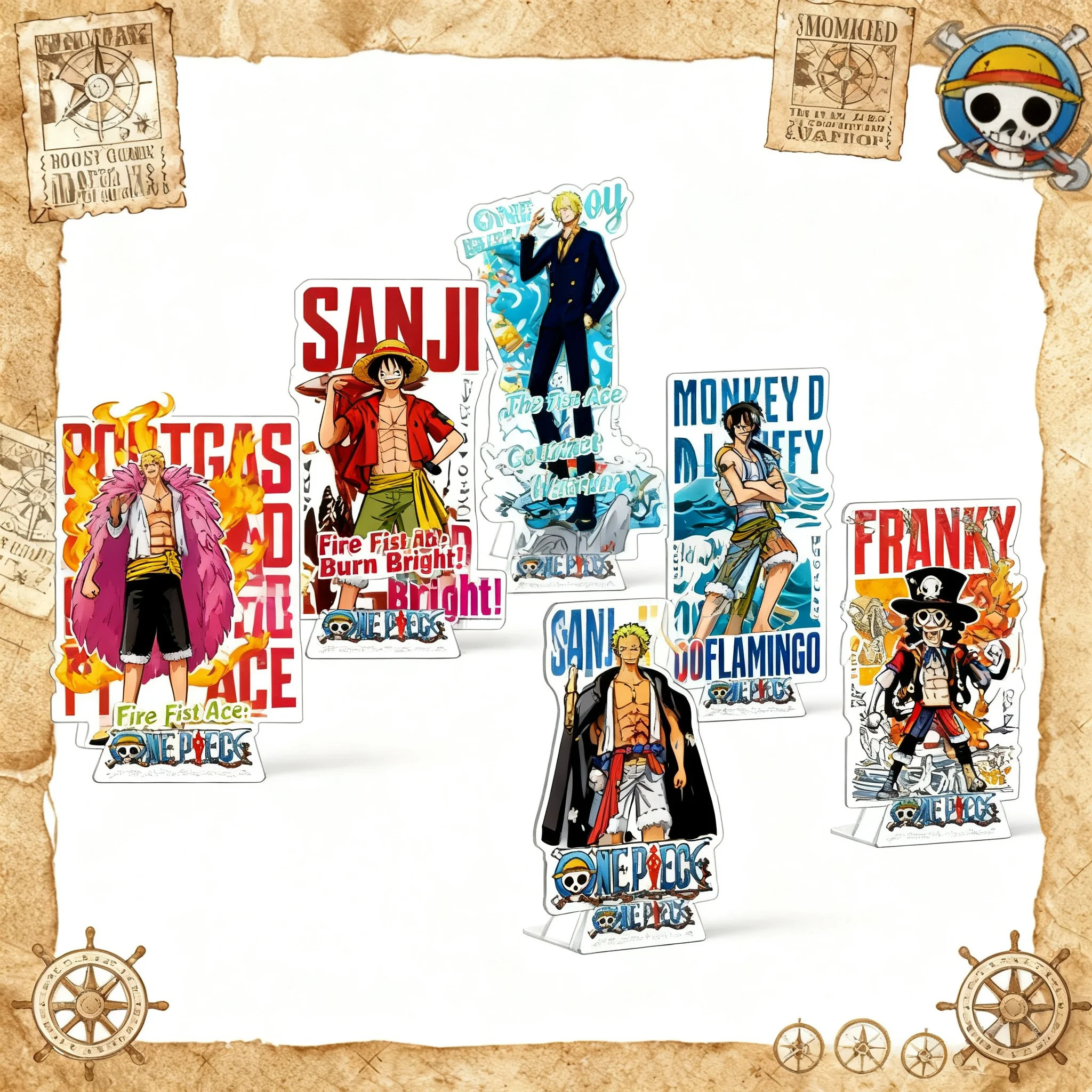 

Акриловая подставка One Piece: Фигурка Луффи и Ророноа Зоро, креативный декор, коллекционная статуэтка, подарок для фанатов