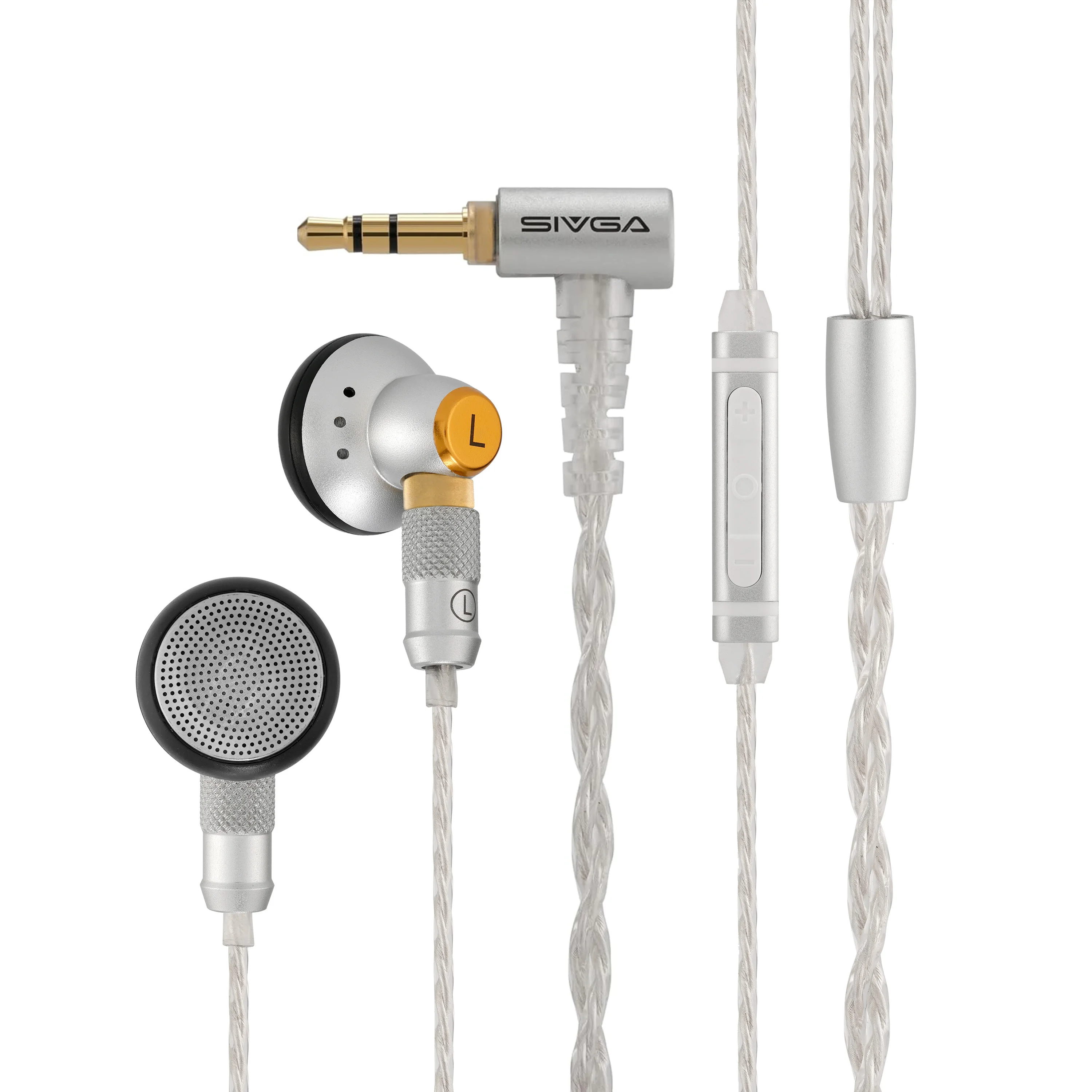 SIVGA M260 14,2 mm dynamische driver HiFi bedrade oordopjes met platte kop High-Fidelity in-ear oortelefoons
