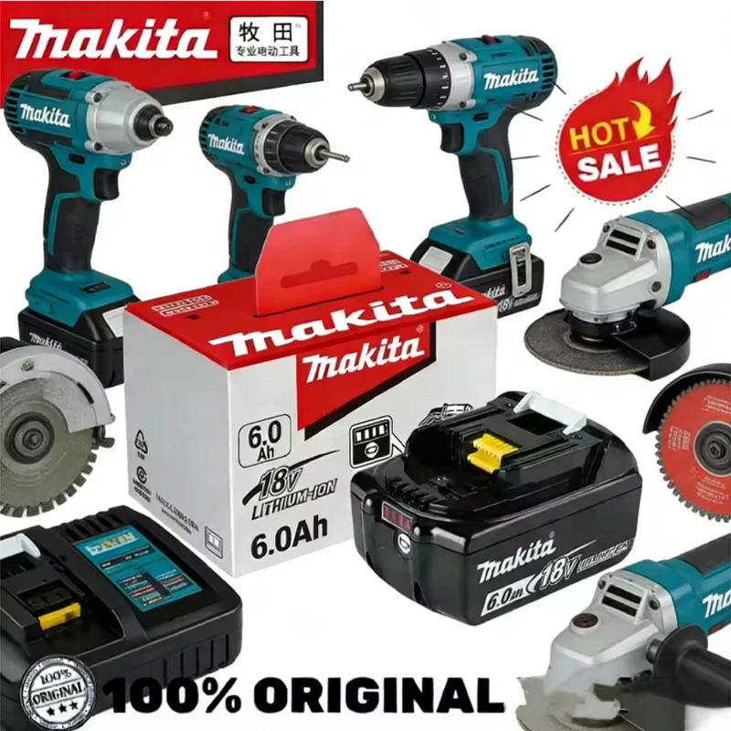 Batteria originale Makita 18V, 2,0 Ah, 6 Ah, 9,0 Ah, batteria agli ioni di litio ad alta capacità, batterie Makita 18V compatibili con gli utensili Makita 18V.