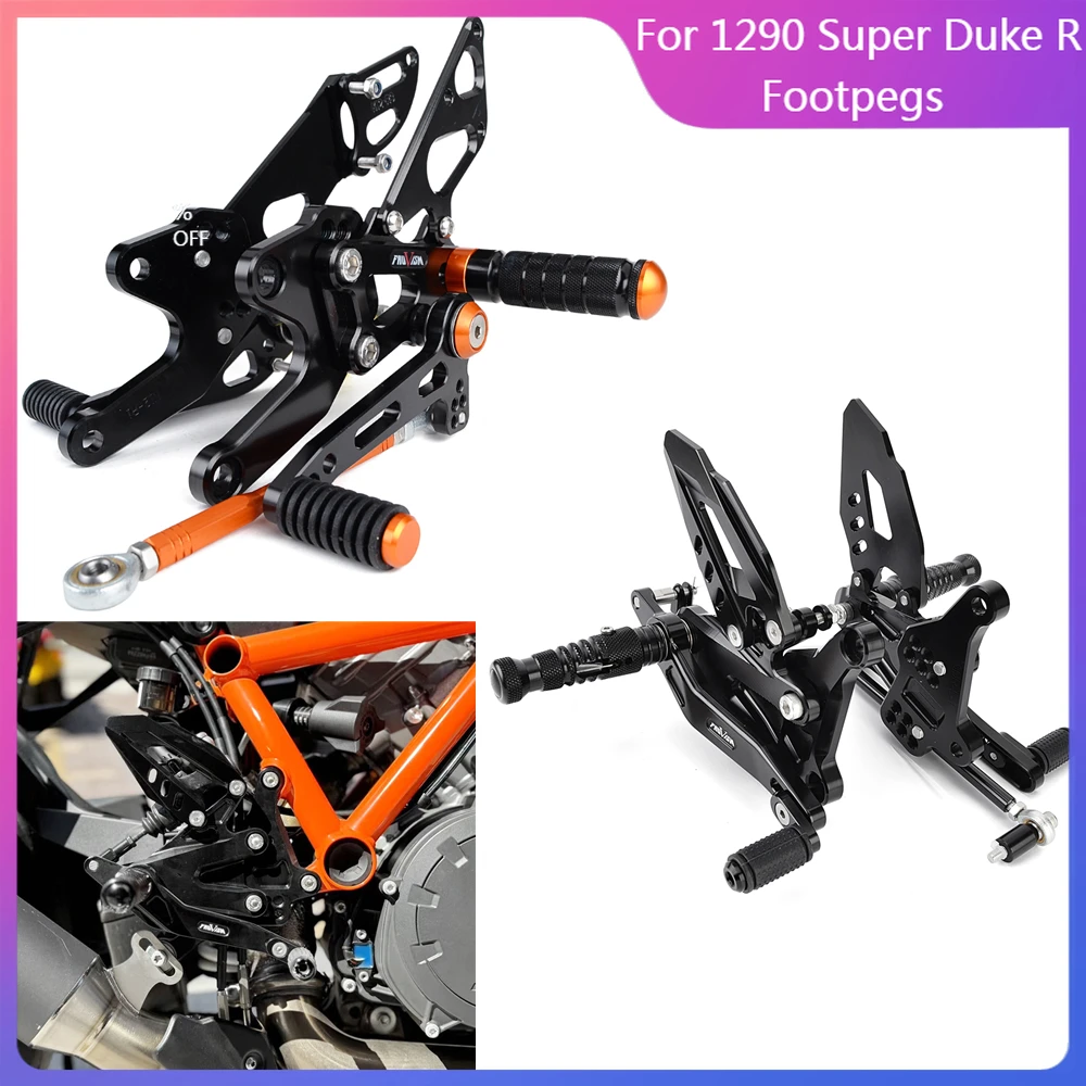 

For KTM 1290 Super Duke R Rearset Rear set Footpegs Adjustable foot pegs Motorcycle Accessories For SuperDuke 1290 R 2021-2024