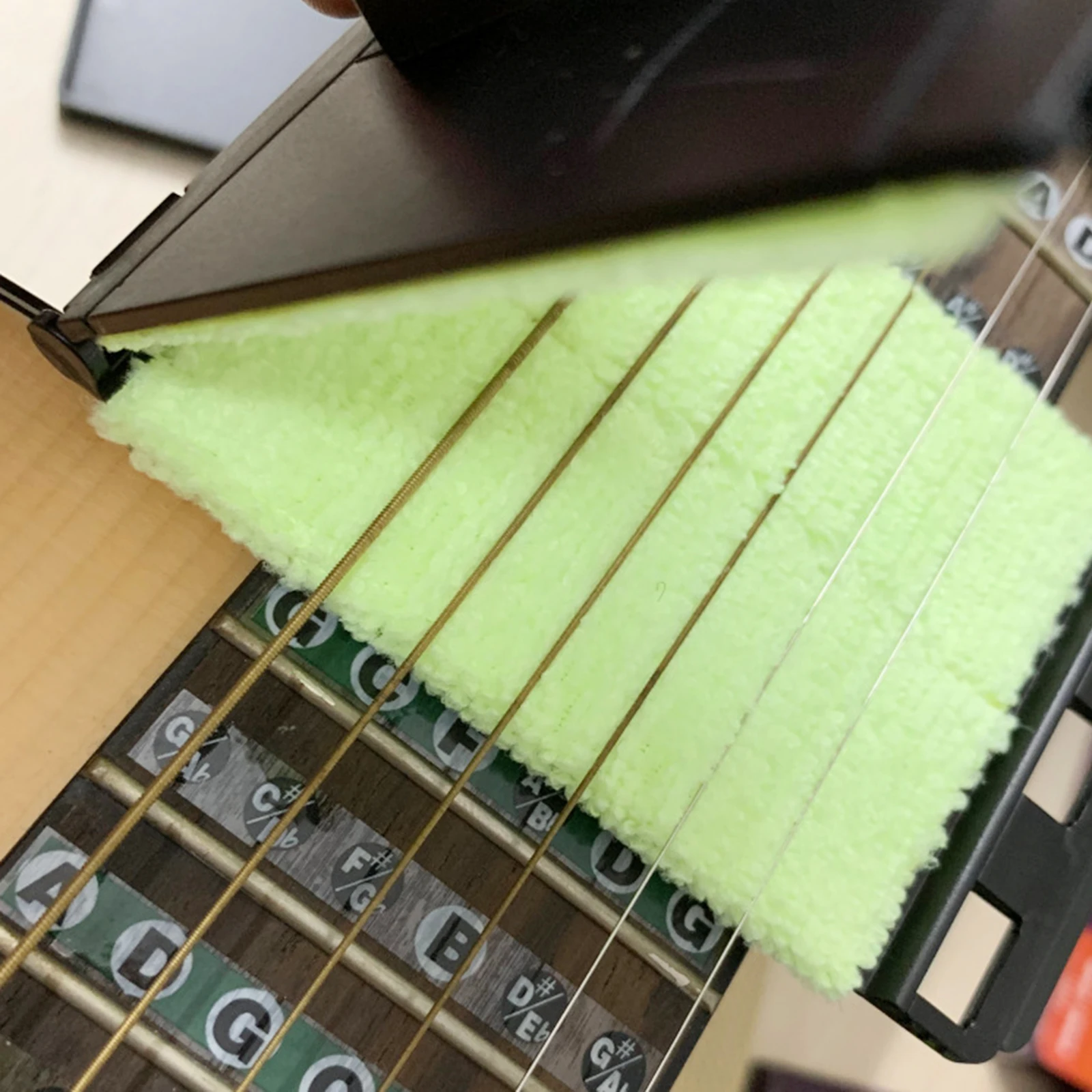 

2 Pcs Guitar String Guard Cleaning Cloth Cleaner for Instrument Fretboard Fingerboard Rub Supplies Bass