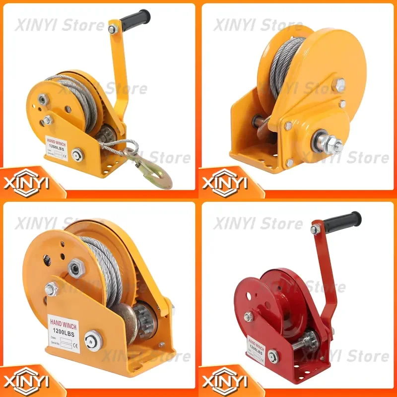 for Winch Producer 1 Pcs Self Locking Hand Winch Worm Gear Winch 2600LBS