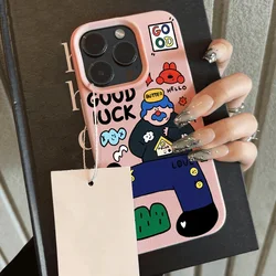Funny Cartoon Soft Silicone Phone Case For iPhone 15 Pro Case iPhone 16 13 12 11 14 Pro Max 16 Plus Soft Shockproof Cover Bumper