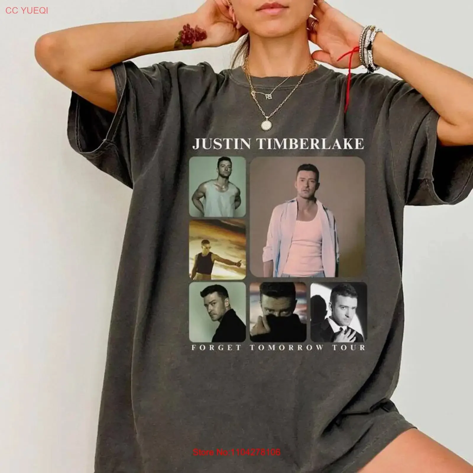 Timberlake T Shirt Tour Concert Fan Merch Forget vintage Washed fashion streetwear Stylish Soft Stretched Casual Breathable