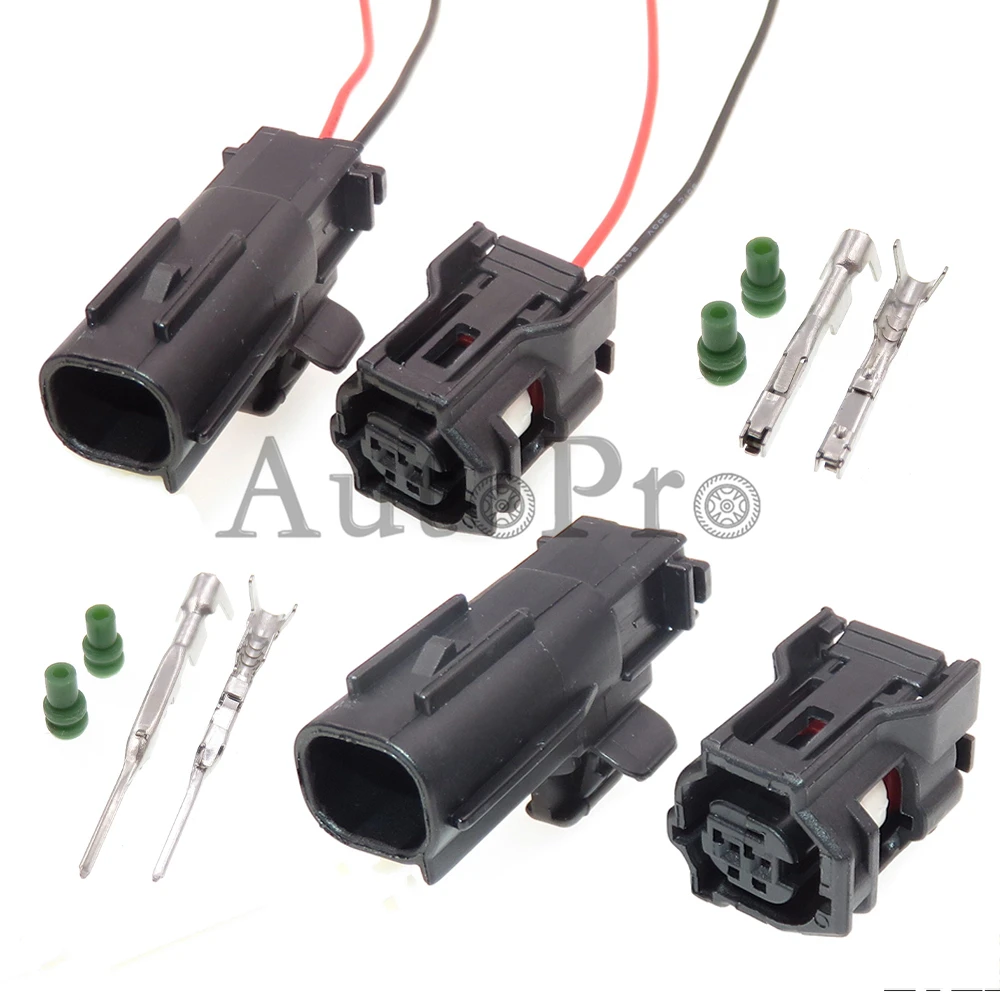 1 Set 2 Hole 90980-12416 6188-4797 6189-1161 AC Assembly Car Waterproof Socket Auto ABS Wheel Speed Electrical Plug For Toyota