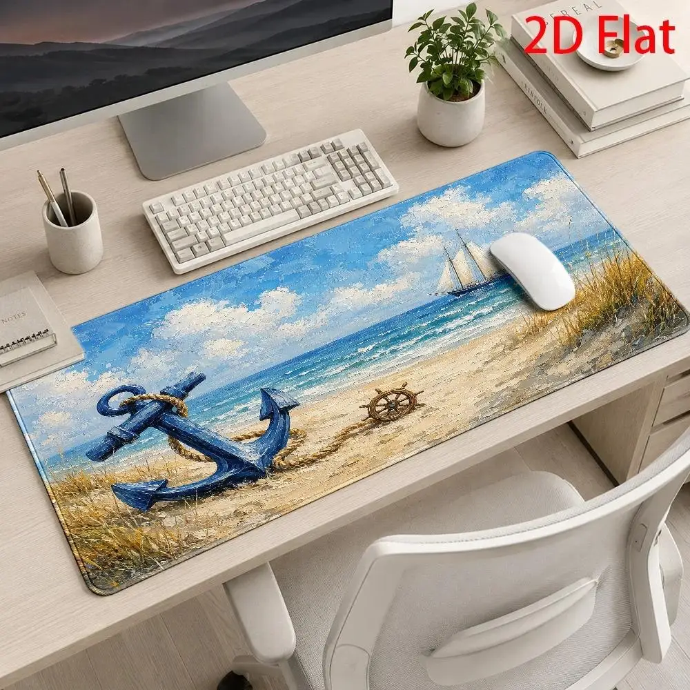 Large marine vessel anchor mouse pad and desk pad - Non-slip and smooth surface, suitable for home office tapis de souris