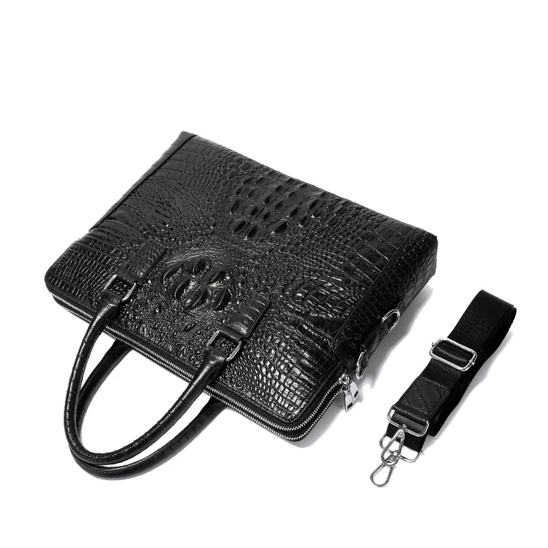 Neue Alligator Laptop Taschen Kuh Echt leder Herren Aktentasche Luxusmarke männliche Handtaschen Männer Messenger 14 Zoll Computer tasche