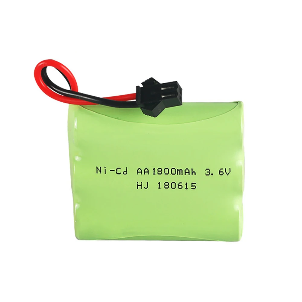 Batería ni-cd de 3,6 v y 1800mah para juguetes Rc, tanques de coches, trenes, pistolas, batería recargable NICD de 3,6 v para barcos RC, batería de 1 a 10 Uds.