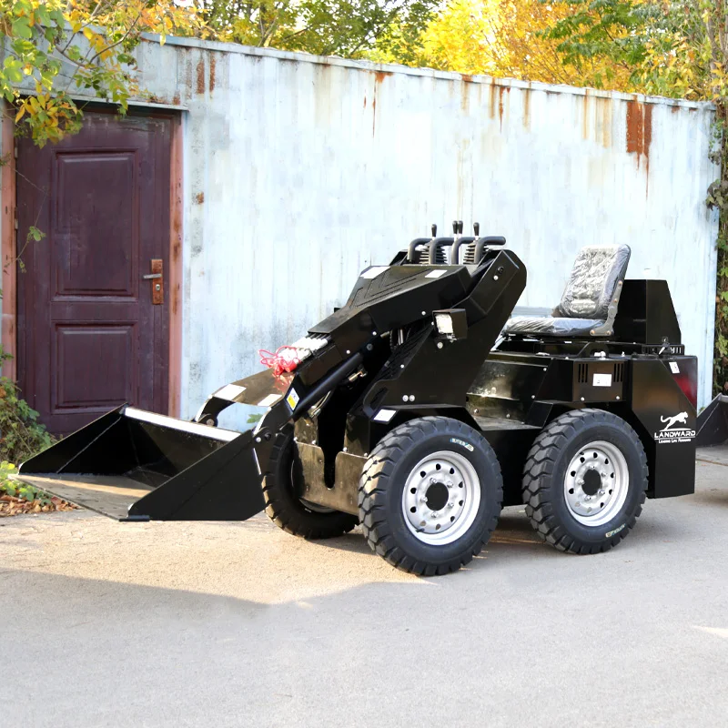 Home Use Mini Skid Steer Loader Easy To Operate Euro 5 Wheeled/Tracked Mini Skid Steer Loader LANDWARD Price Customization