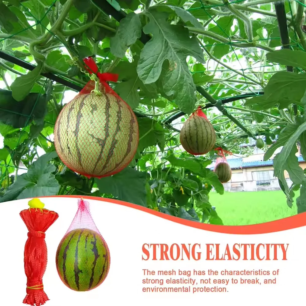 100PCS Resuable Nylon Mesh Bags Hanging Watermelon Nets Bags For Hanging Watermelon Honeydew Melon Vegetables