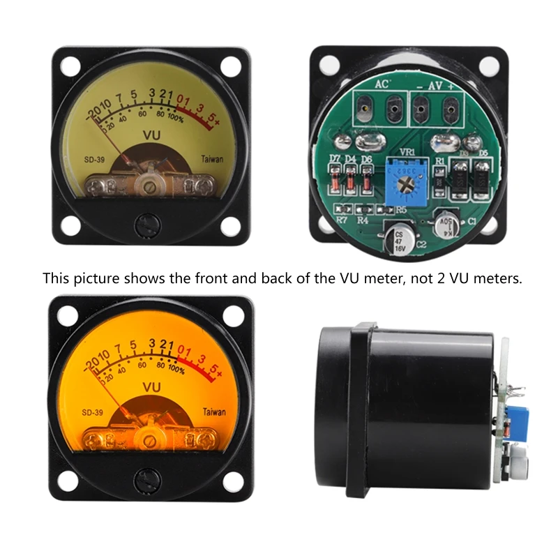 

Upgraded VU Level Meter Driver Board Panel VU Meter Warm LED Backlight Sound Pressure Meter Quality Plastic Made