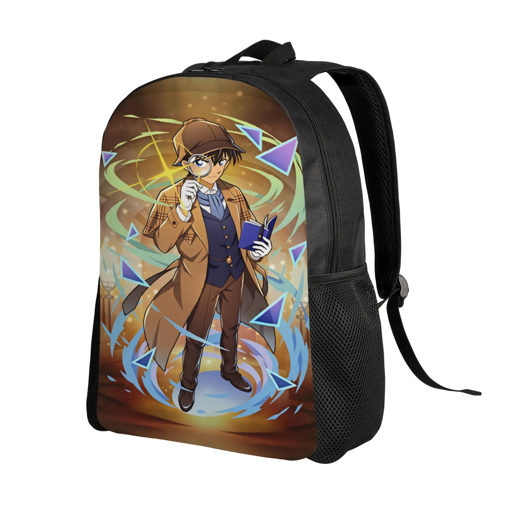 Detectives Conans Backpack Women  Pattern Backpacks Polyester Aesthetic School Bags Sport Design Rucksack