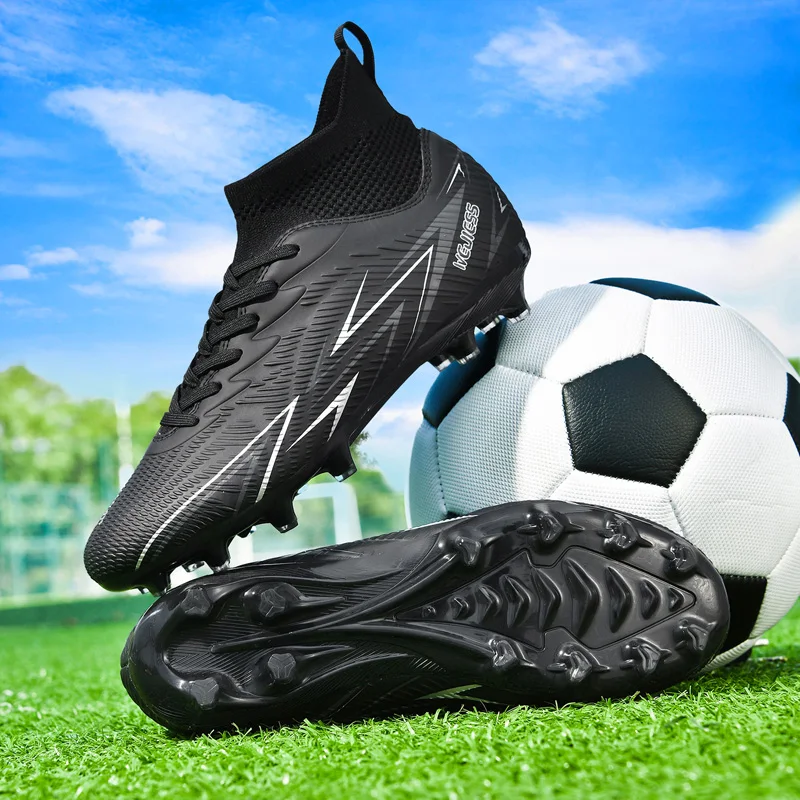New Men Football Boots Non-Slip High-quality Soccer Shoes Grass Cleats High-top Futsal Sneakers Match Indoor Hot-selling Outdoor