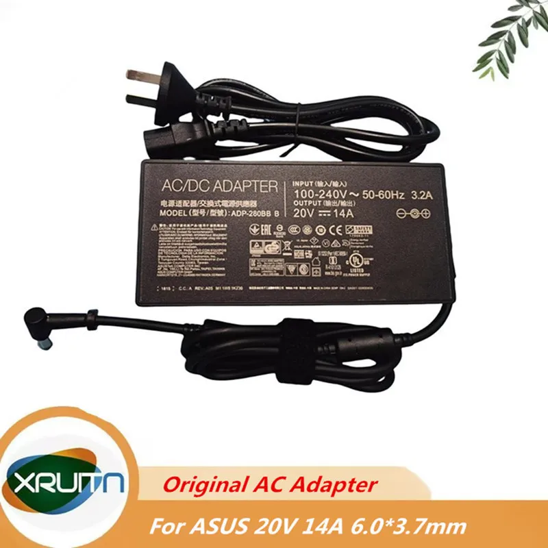 Original AC Adapter Charger For ASUS 20V 14A 280W 6.0x3.7mm ADP-280EB B ADP-280EB F A22-280P1A Laptop Power Supply