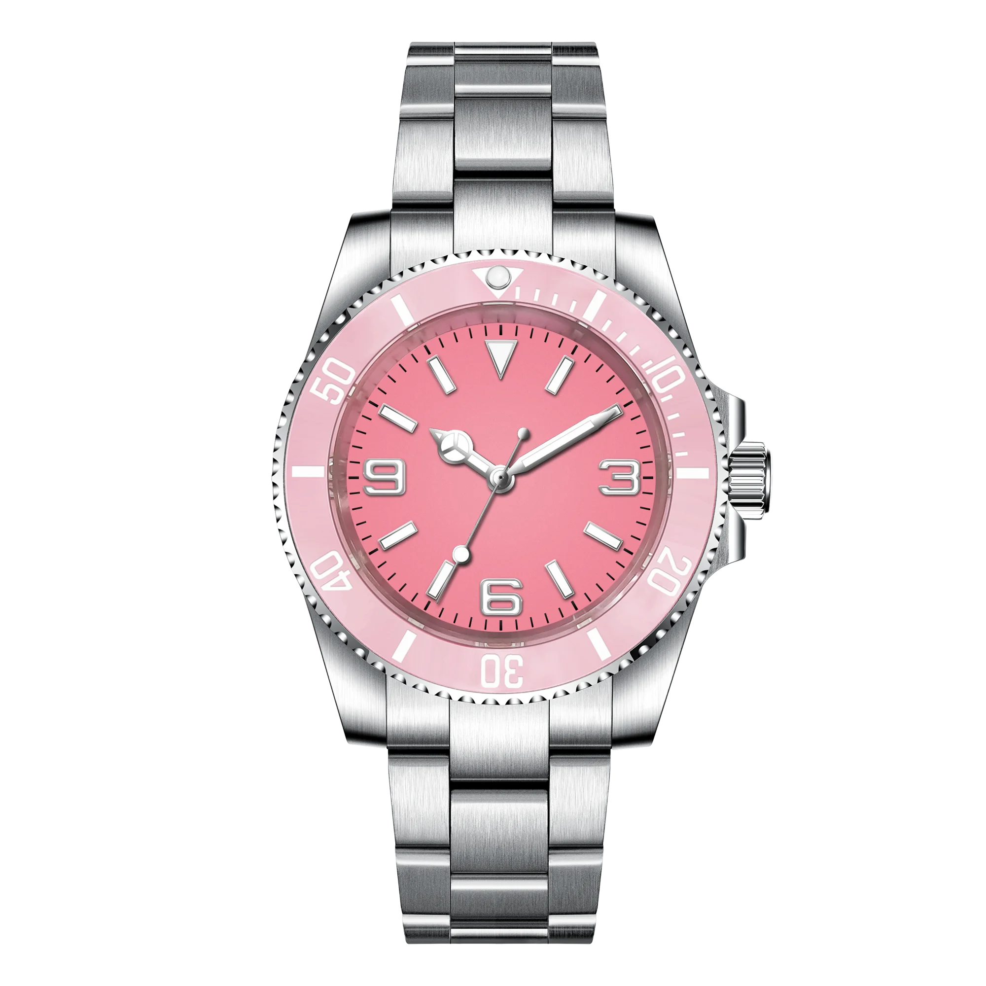 40mmmm 2023 New Design  Mechanical Wristwatches Luxury Pink 10BARS Sapphire NH35 Automatic Watch for Men Women
