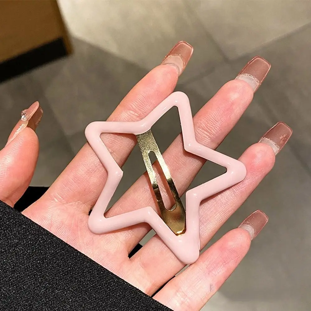 

Cute Pentagonal Star Star BB Hair Clip Alloy Hollow Side Barrettes Geometric Metal Y2k Hairpin Travel