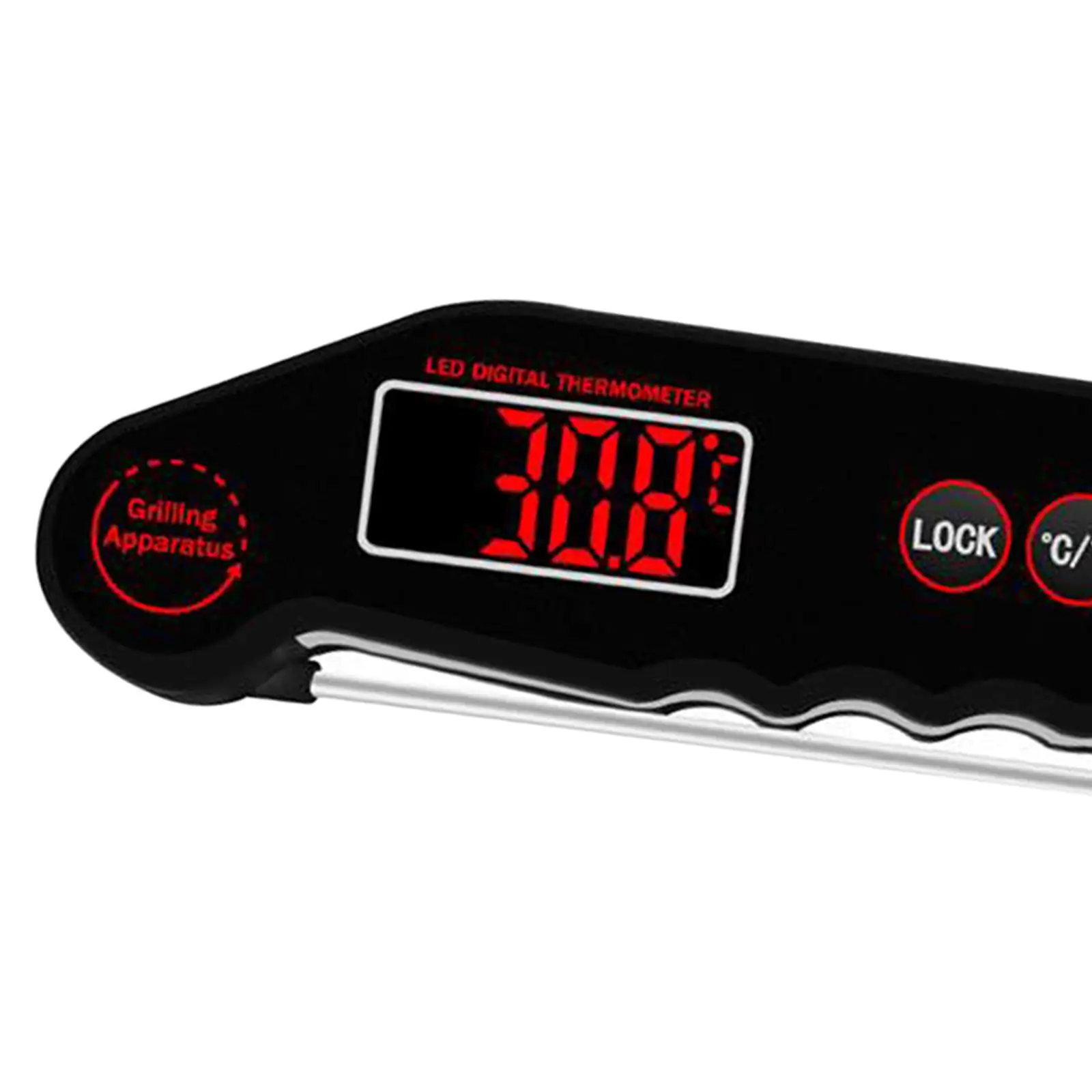 Instant Read Meat for Cooking, Digital Food with Backlight, and Foldable Probe for Deep Fry, BBQ, Grill