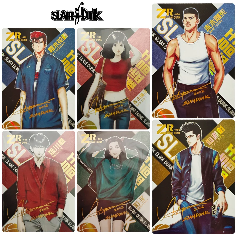 

SLAM DUNK ZR series Collection card Akagi Takenori Miyagi Ryota Anime characters Bronzing flash card Cartoon toys Christmas gift