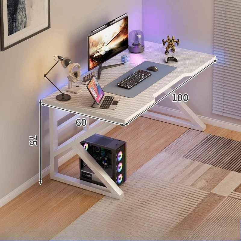 Ergonomic Gaming Computer Desk Home Office Study Station Table Cable Management  Desks Escritorio Blanco Con Cajones Furniture