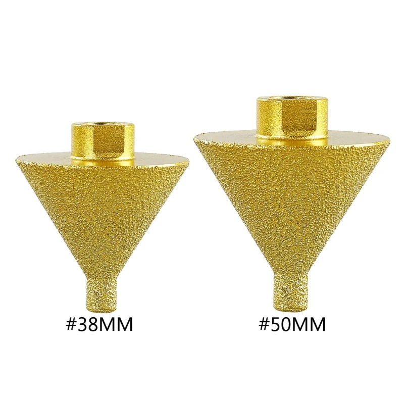 Thread Diamond Beveling Chamfer Bit 38/50mm Countersink Bit Cone Carve Polishing Grinding Wheel For Porcelain Tiles