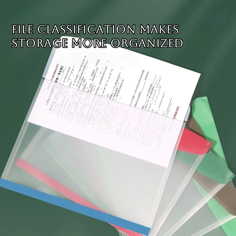 Cartelle a fogli mobili A4/A5/B6 a colori da 8 pezzi, plastica PP resistente, struttura robusta, cartelle multitasche, ritorno a scuola, ufficio domestico