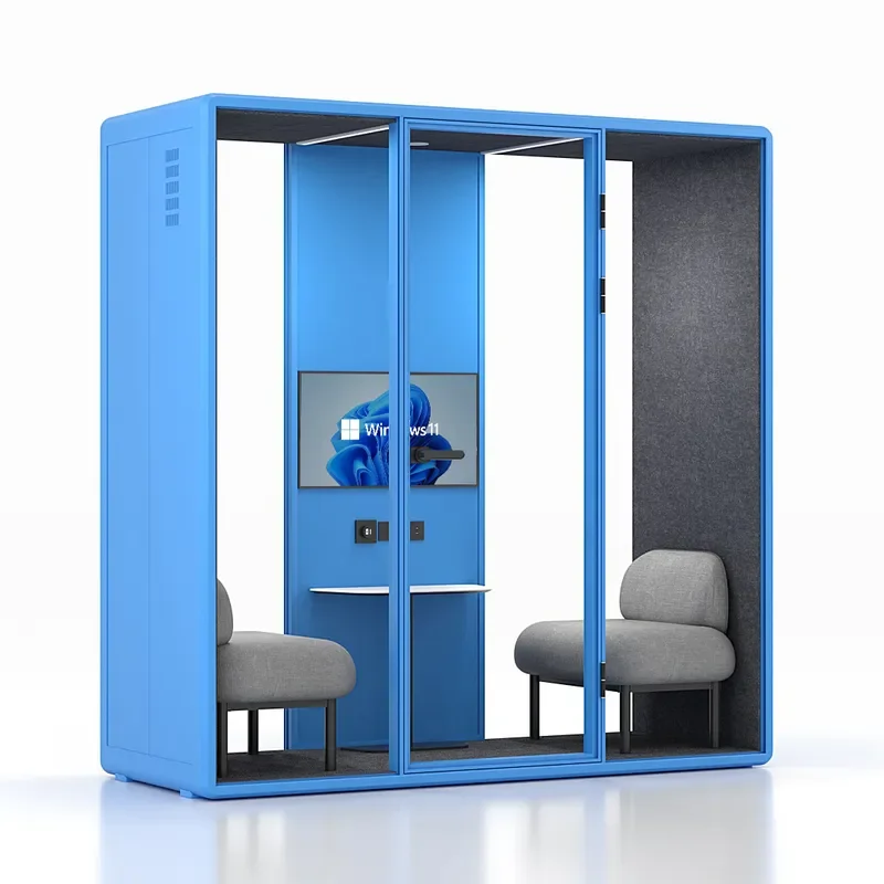 High Compressive Strength Mobile Sound Insulation Room Multi Color Soundproof Cabin for Office Buildings