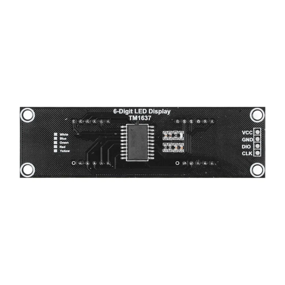 6 Digit 7 Segment LED Display Digital Tube TM1637 Red Accessory Display Module with Pin Header Plug and Play Digital Tube Module