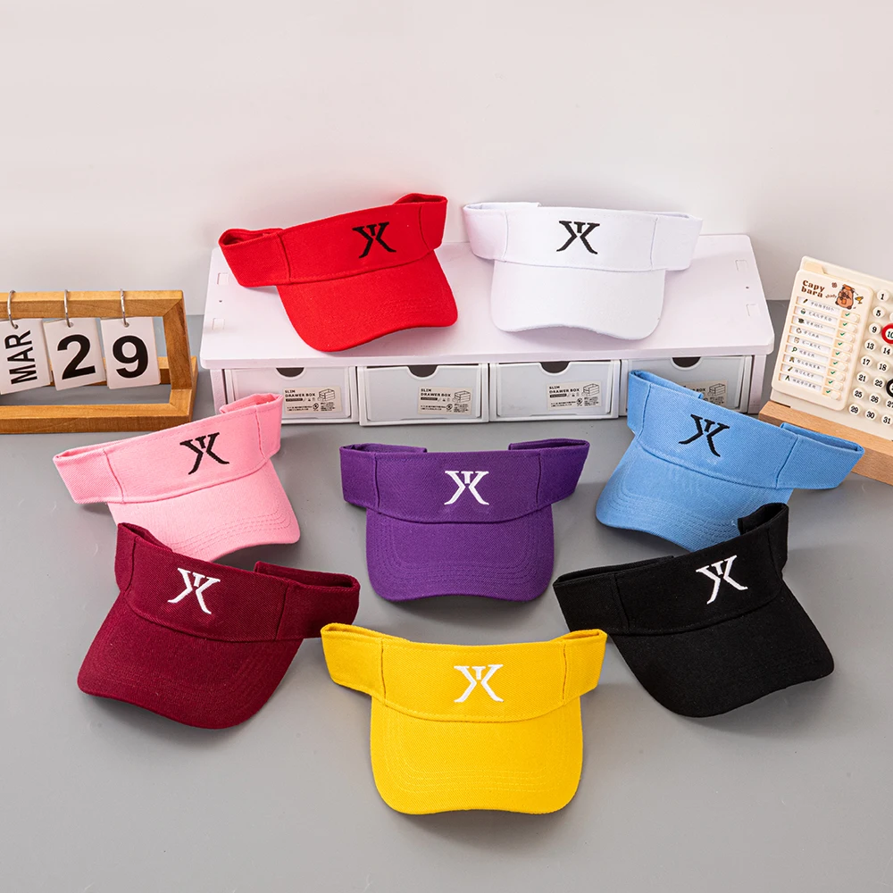 Cappello Visiera da Sole Ricamato con Lettere da Donna - Berretto Regolabile in Cotone con Visiera Aperta per Esterni Estivi e Sport