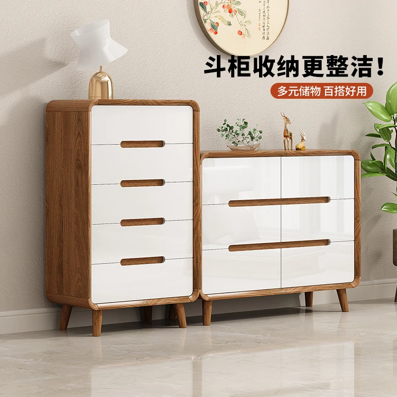 

New Chinese-style bedroom chest of drawers, living room solid wood drawers, Song Dynasty aesthetic chest of drawers, simple and