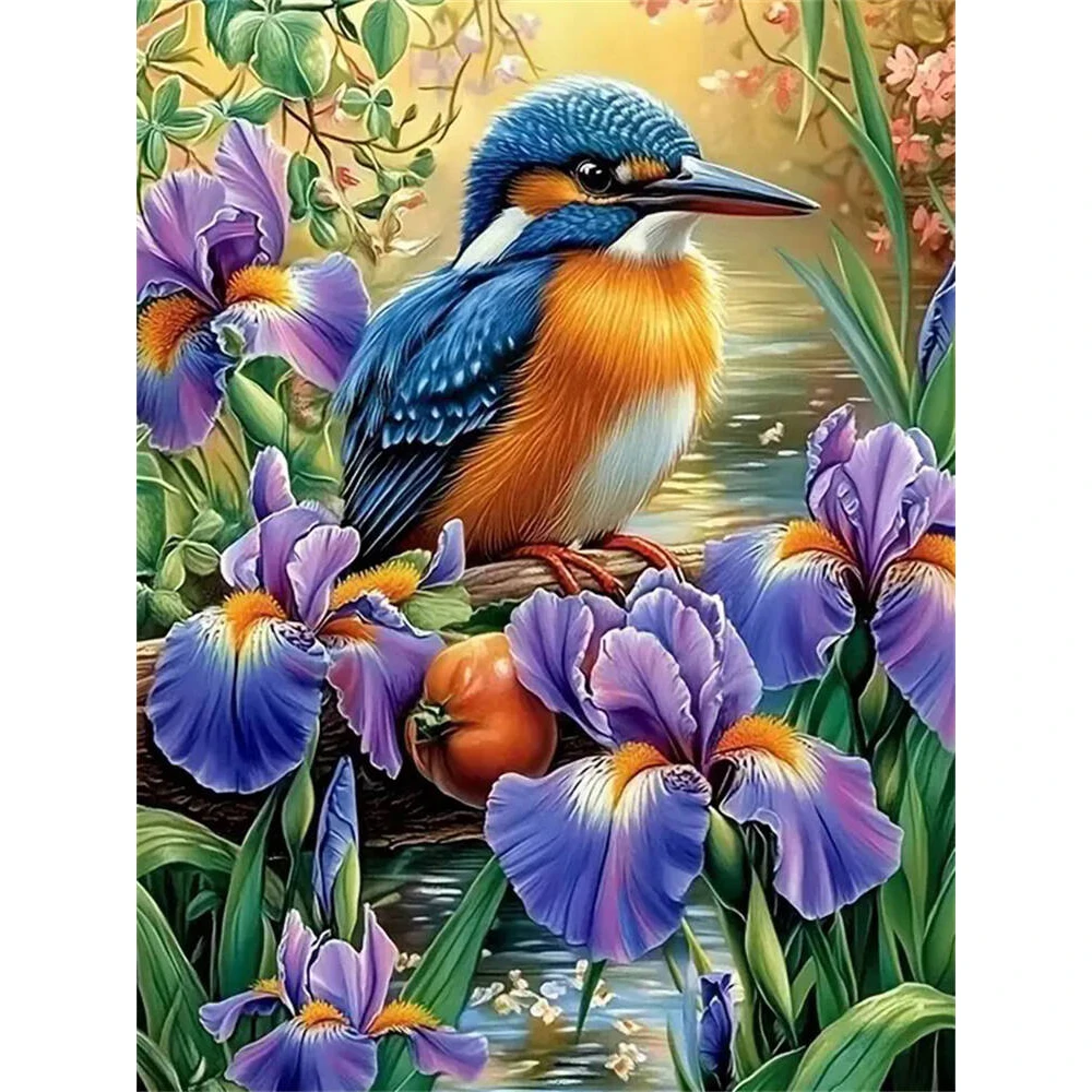 Kolibend Vogel Diamant Malerei Blume Diamant Mosaik voller Platz Runde Bohrer Stickerei Tier Schlafzimmer Dekoration