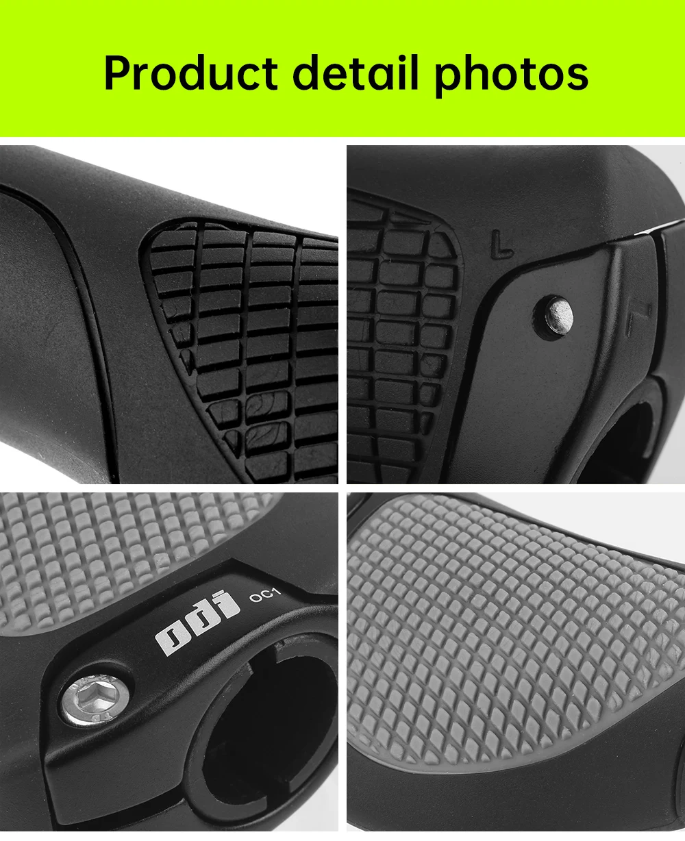 ODI OC1 Bicycle Grips 22.2mm Large Pad Bike Handlebar Cover MTB Anti-Slip Grips Ergonomic Cycling Rubber Ball Handle Accessories