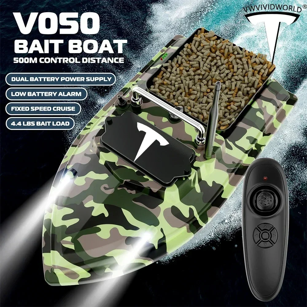 VWVIVIDWORLD,2Kg Loading\36000mAh\500M Distance\RC Fishing Bait Boat\Dual motor\Low Battery Alarm\Resistant To Level 8 Winds\VX