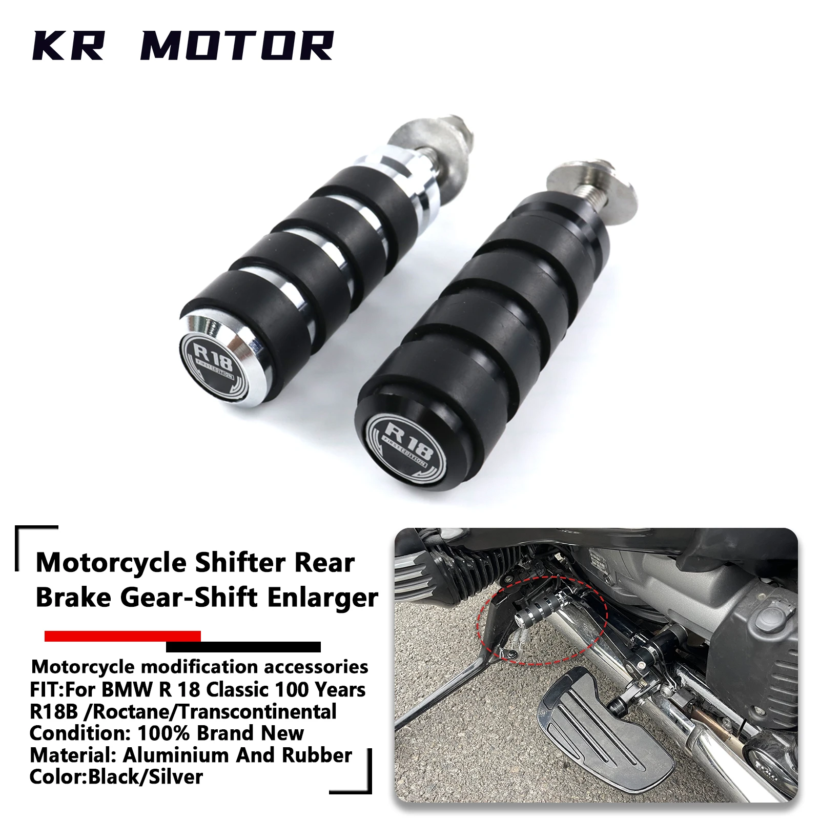 

Fit For BMW R 18 Classic 100 Years R18B R18 B/Roctane/Transcontinental Motorcycle Shifter Rear Brake Lever Gear-Shift Enlarger