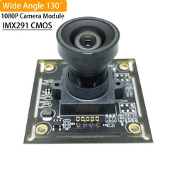 1080p Camera Module 2MP CMOS IMX291 Wide Angle 130 Degree No Distortion USB2.0 UVC Plus And Play For Usb industrial Vision