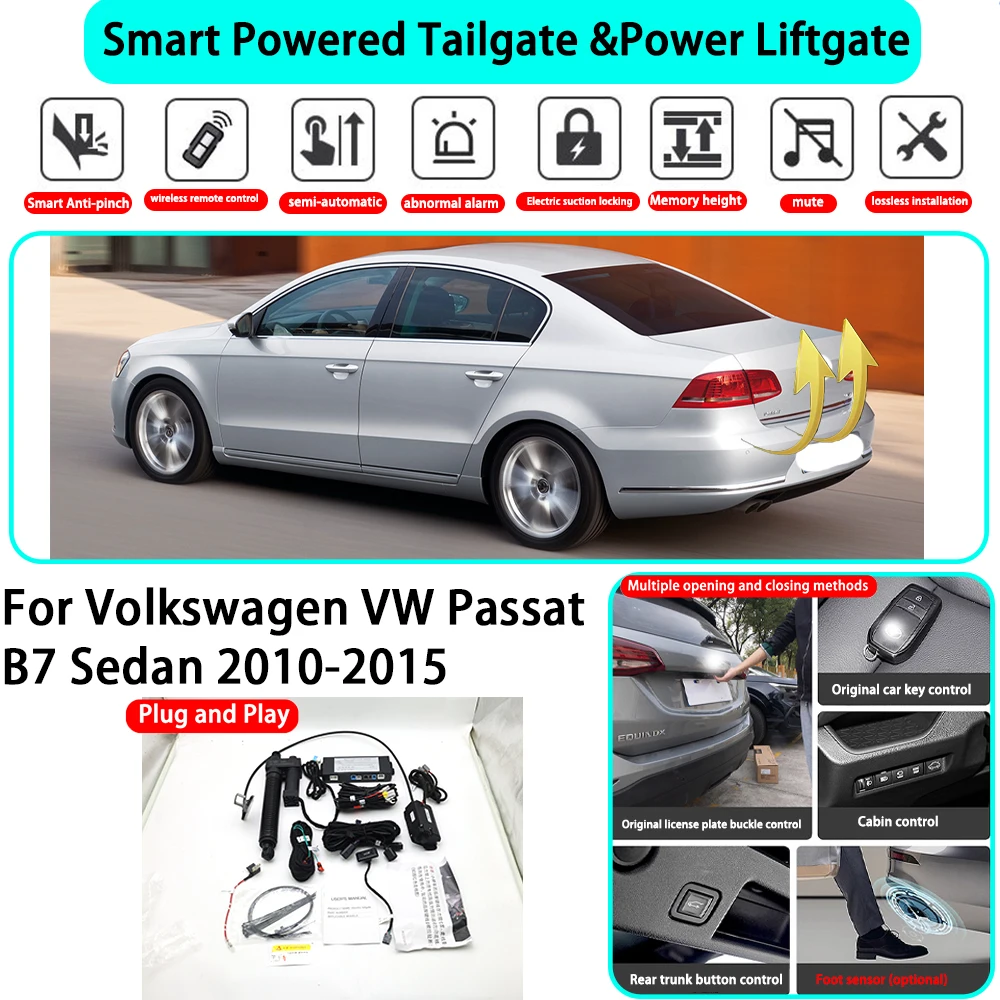 

﻿﻿for Volkswagen VW Passat B7 Sedan 2010-2015 OEM Smart Automatic Powered Tailgate Electric Power Tailgate Lift Kit Key Close