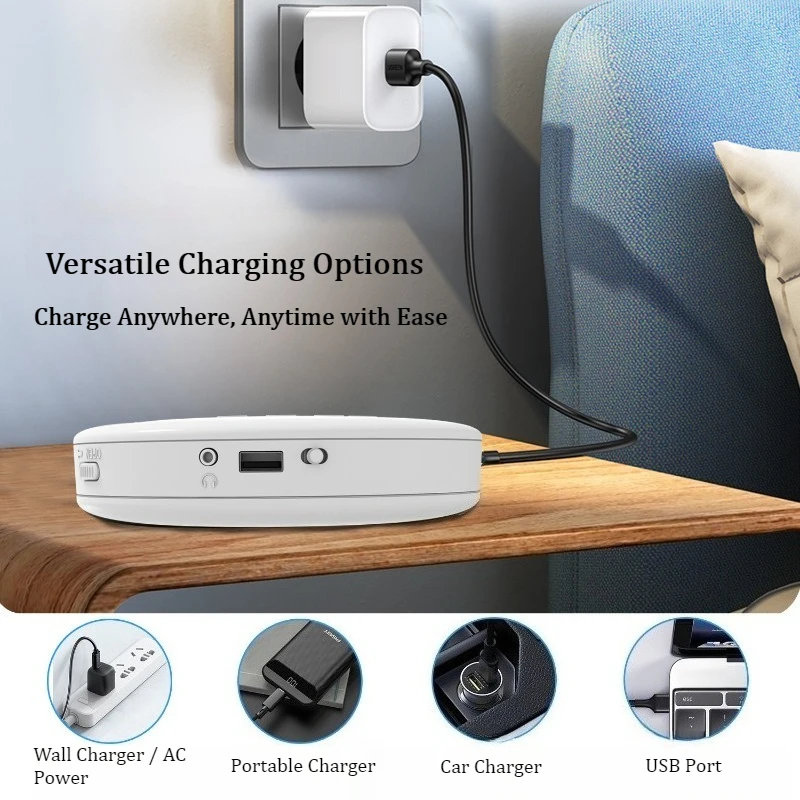 New CD Player with Built-in Speakers, All-in-One Bluetooth CD Disc Player, Portable Personal CD Player for Home & Travel