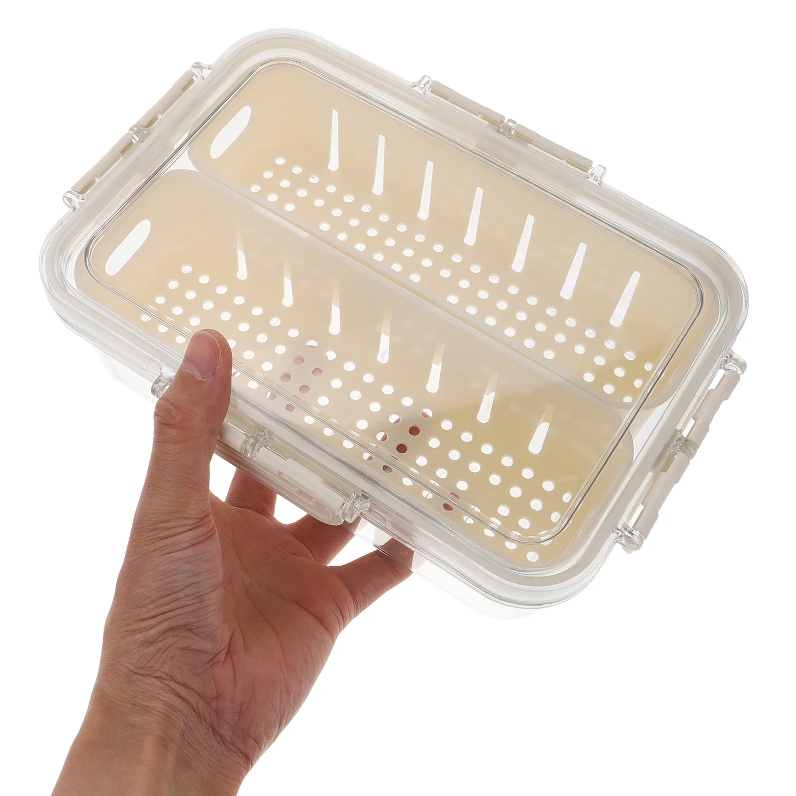 

Refrigerator Storage Container Fresh Preservation Vegetable Fruit Meat Fridge Organizer Drain Box Reusable Airtight Food Storage