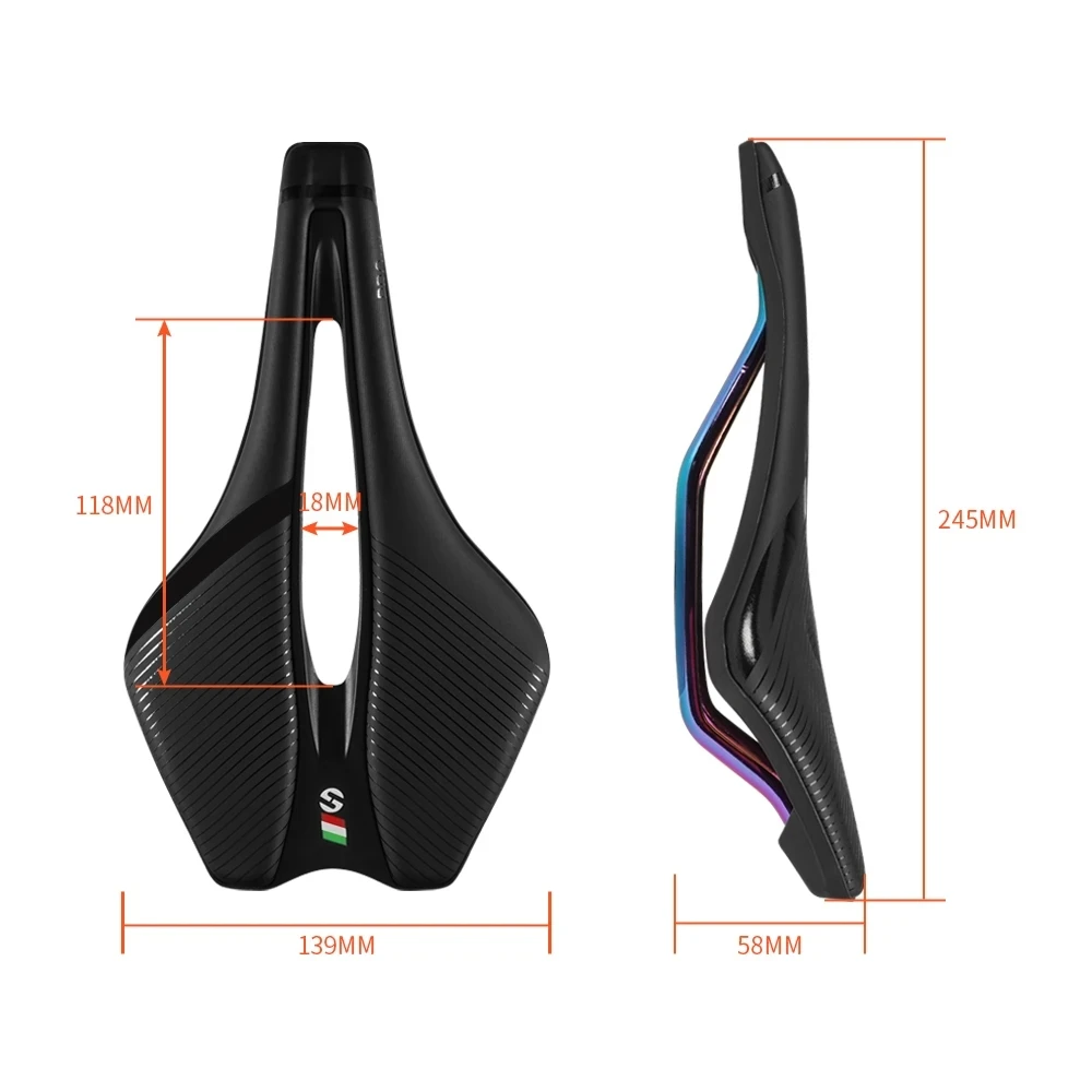 TOSEEK Pro143 Racing Bicycle Saddle Training Grade Man Road Tt TimeTrial Triathlon Bike Cushion Seat Lightweight 220g