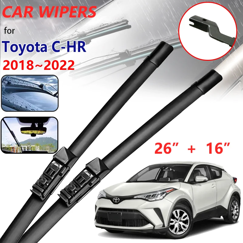 

3x Car Wiper Blades for Toyota C-HR Accessories 2018~2022 AX10 AX50 IZOA CHR C HR Front Rubber Windshield Wipers Window Cleaning