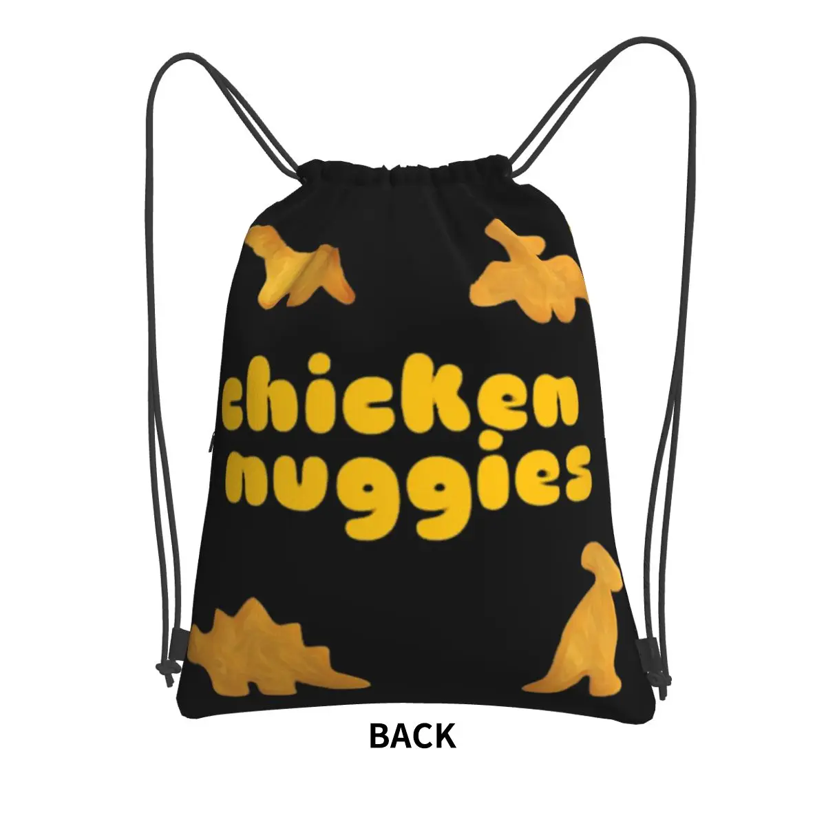 Dinosaur Chicken Nuggies zaini portatili borsa con coulisse borsa multifunzione con coulisse tasca per scarpe borse per studenti delle scuole