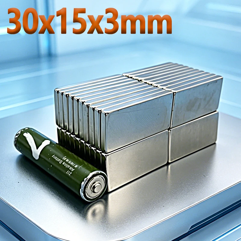 N35 NdfeB 30x15x3mm Magnet SquareShape Permanent Magnetic Imanes 30*15*3mm Accessory Neodymium Fridge Magnets 1-10pcs