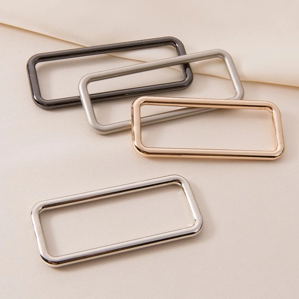 

Metal Adjustable Rectangle Hoop Ribbon Buckle Slider Belt Loop O D Ring For Backpack Strap Bag Pets Collar DIY Accessories