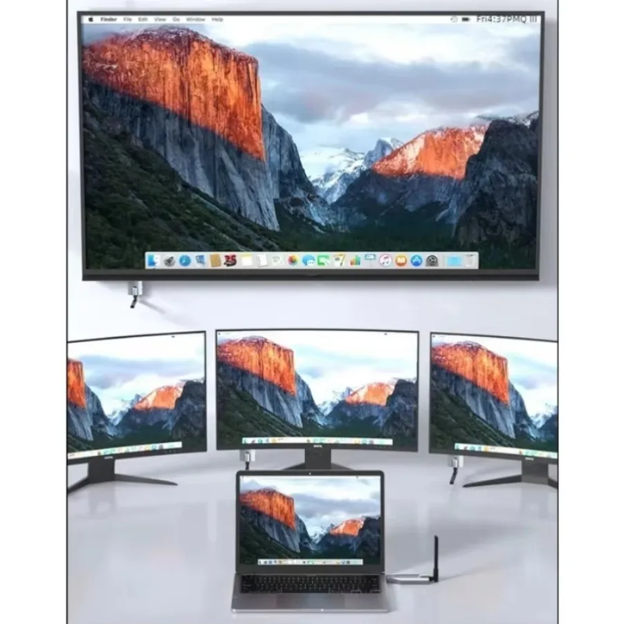 Transmetteur et récepteur vidéo de Transmission sans fil 100M, adaptateur d'extension Compatible HDMI, miroir d'écran pour caméra PC vers TV