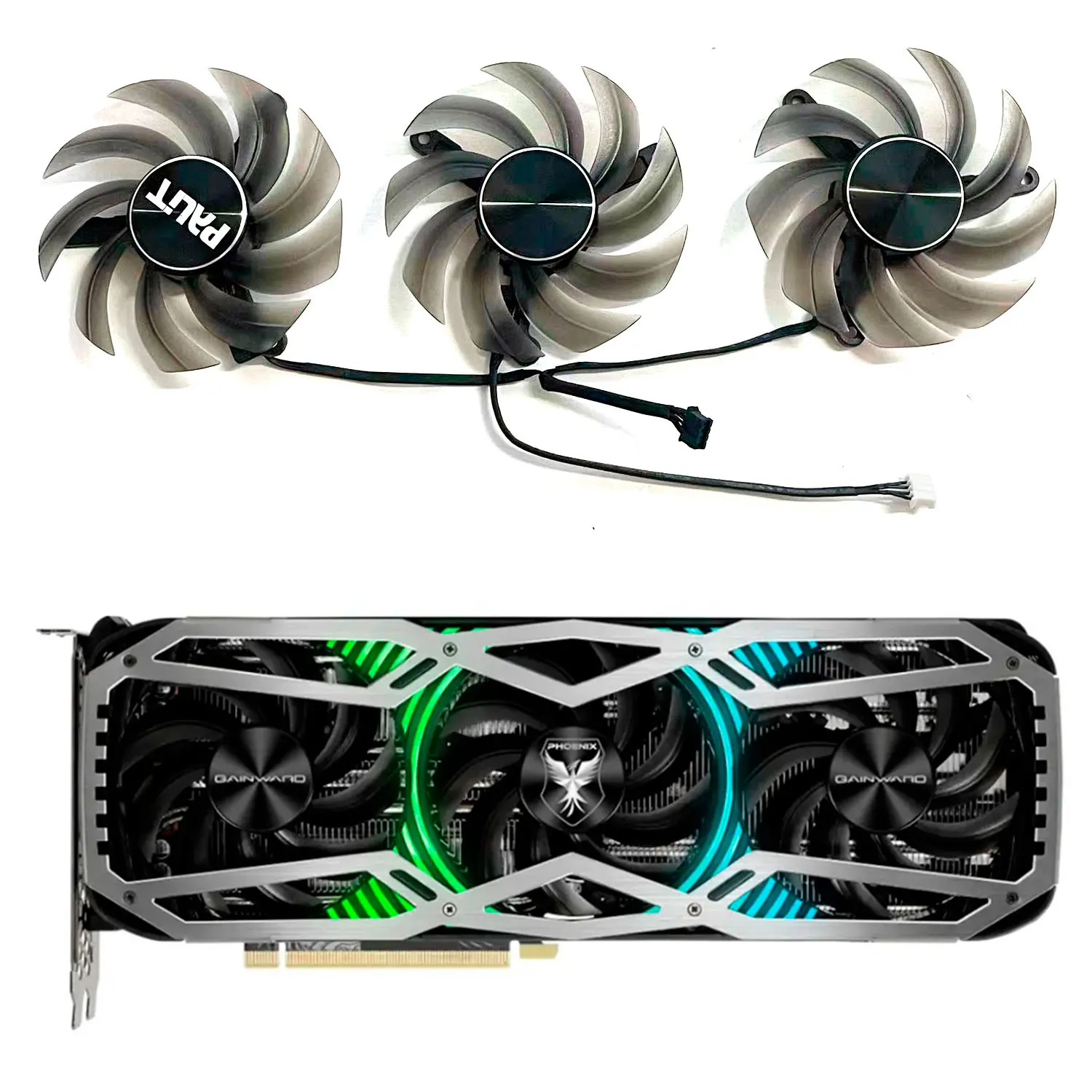 

DIY fan 87MM TH8015S2H-PCC01 FD8015U12D suitable for Gainward PALIT RTX3060Ti 3070 3070Ti 3080,3080Ti 3090 Phoenix graphics card