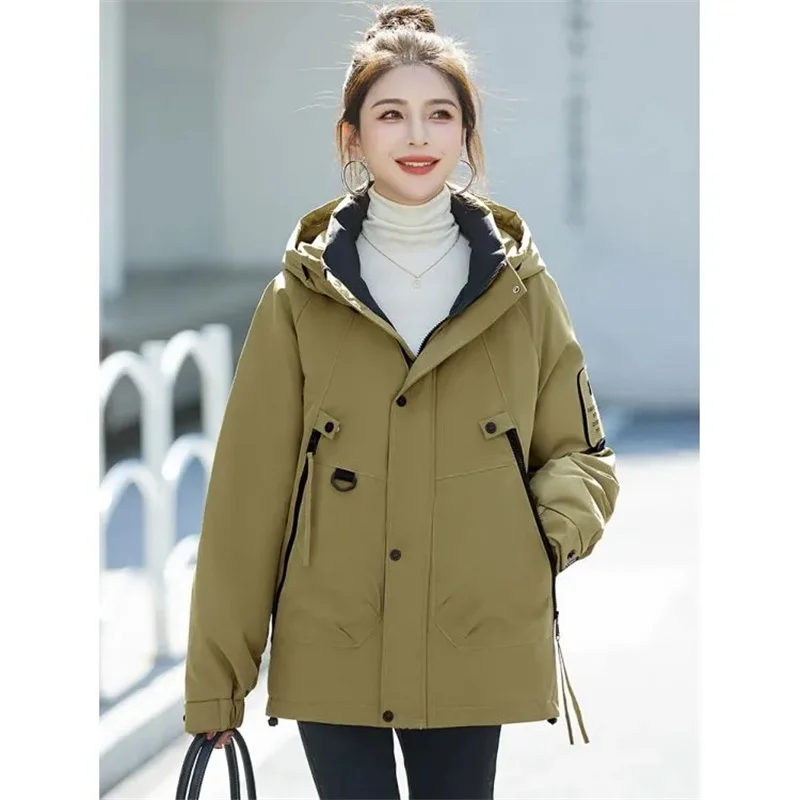 Interchange Jacket 2024 Spring and Autumn New Jacket American Stormtrooper Hooded Work Jacket Female And Men Outwear VintageCoat