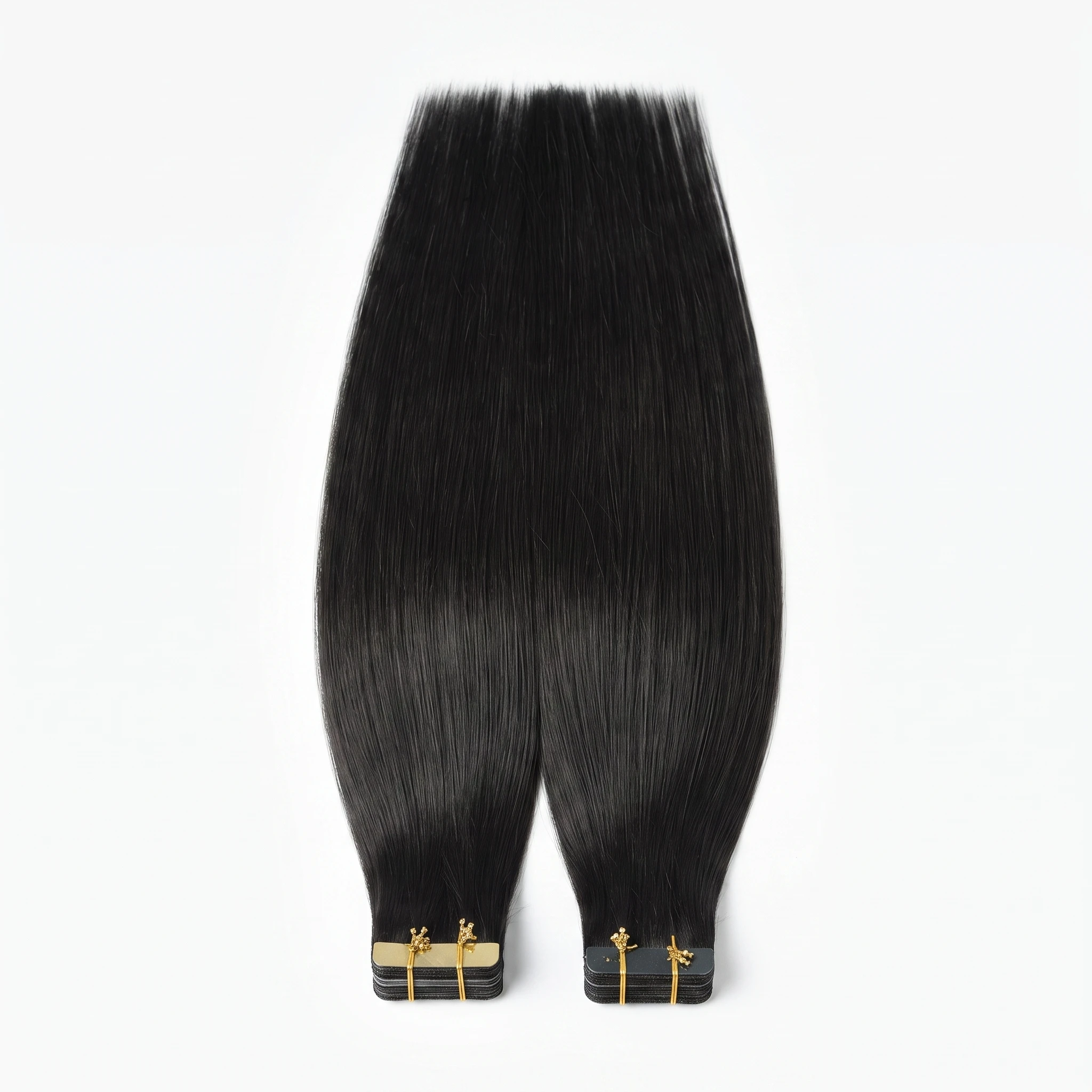1B Natural Black Color Tape In Hair Extensions Remy Human Hair 18-26 Inch 21 Pcs Per Pack Straight Seamless Skin Weft PU Tape Hair For Women