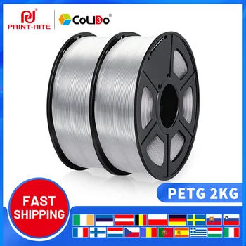 2KG 1.75mm PETG 3D Filament  For FDM 3D Printer Print-rite CoLiDo Tangle-Free 3D Printing Materials, High Toughness