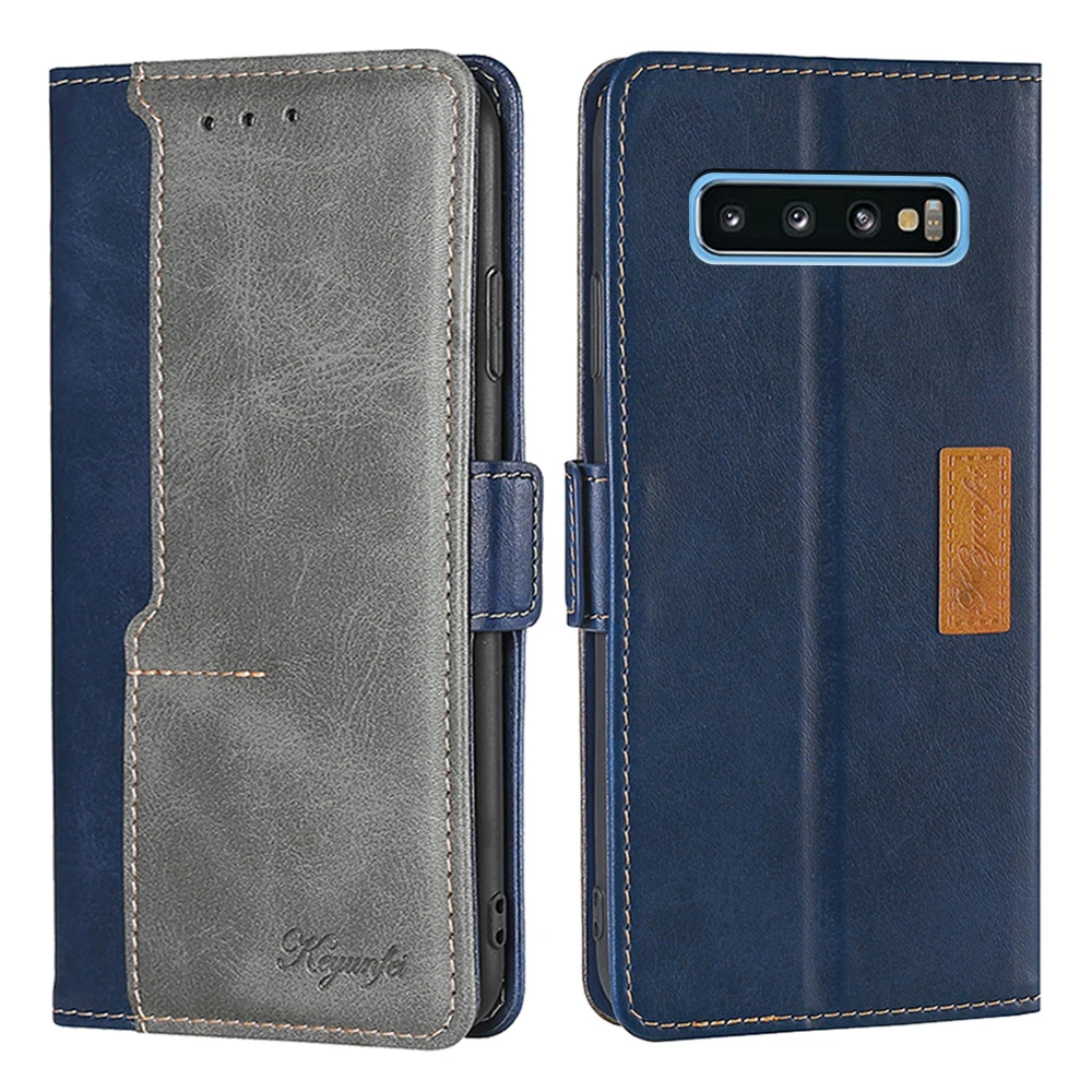 Leather Wallet Book Case for Samsung Galaxy S24 Ultra S10 S9 Plus Lite S23 FE S7 Edge Magnetic Flip Phone Case with Card Slots