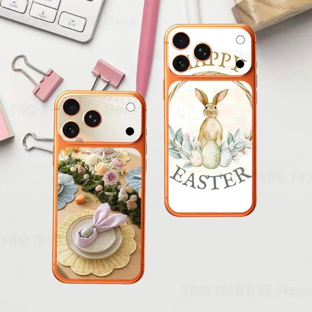 

Happy Easter For IPhone 17 Pro ProMax Full Back Cover Decal Wrap Skin Rear Protective Sticker Film